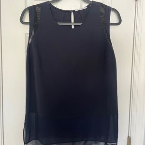 Tahari Navy Blouse- M